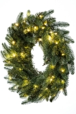 The Pre-lit Ultra Mixed Pine Wreath (50cm-60cm)