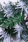 50cm Flocked Decorated Mixed Pine Wreath with Pine Cones