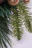 50cm Decorated Mixed Pine Wreath with Bronze & Copper Baubles