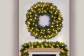 150cm Pre-lit Extra Thick Arbor Vitae Wreath