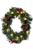 The Pre-lit Majestic Dew Pine Wreath (45cm-60cm)