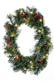 The Pre-lit Majestic Dew Pine Wreath (45cm-60cm)