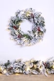 The Pre-lit Snowy Alpine Wreath (45cm-60cm)