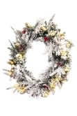 The Pre-lit Snowy Alpine Wreath (45cm-60cm)