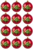 Hand Painted Shatterproof Bauble Design 33 (12 Pack)