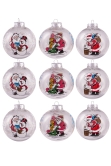Hand Painted Shatterproof Bauble Design 40 (9-12 Pack)